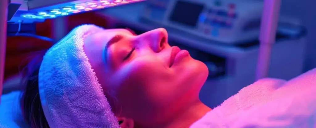 Tratamiento facial con luz LED multicolor